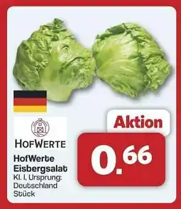 Famila Nord Ost HofWerte Eisbergsalat Angebot
