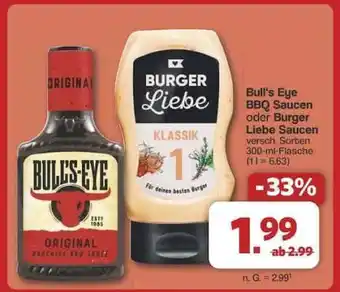 Famila Nord Ost Bull's Eye BBQ Saucen oder Burger Liebe Saucen Angebot