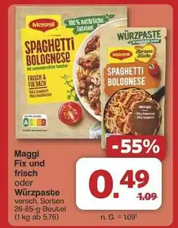 Famila Nord Ost Maggi Fix und frisch oder Würzpaste Angebot