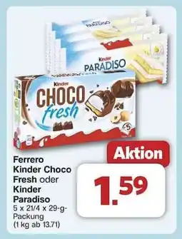 Famila Nord Ost Ferrero Kinder Choco Fresh oder Kinder Paradiso Angebot
