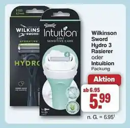 Famila Nord Ost Wilkinson Sword Hydro 3 Rasierer oder Intuition Angebot