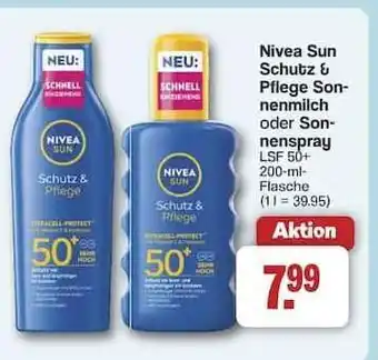 Famila Nord Ost Nivea Sun Schutz & Pflege Sonnenmilch oder Sonnenspray Angebot