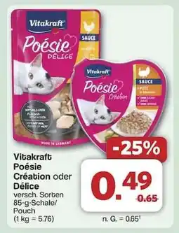 Famila Nord Ost Vitakraft Poésie Création oder Délice Angebot