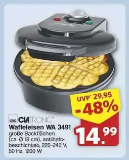 Famila Nord Ost Clatronic Waffeleisen WA 3491 Angebot