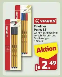 Famila Nord Ost STABILO Fineliner Point 88 Angebot