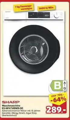 Famila Nord Ost SHARP Waschmaschine ES-NFA714BWB-DE Angebot