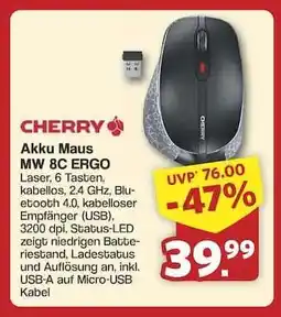 Famila Nord Ost CHERRY Akku Maus MW 8C ERGO Angebot