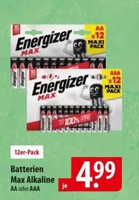 Famila Nord Ost Batterien Max Alkaline Angebot