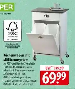 Famila Nord Ost Küchenwagen mit Mülltrennsystem Angebot