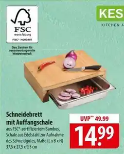 Famila Nord Ost Schneidebrett mit Auffangschale Angebot