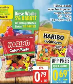 Edeka Haribo Lakritz oder Fruchtgummi Angebot