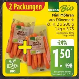 Edeka Mini Möhren aus Dänemark Angebot