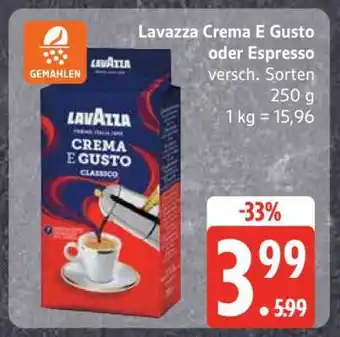 Edeka Lavazza Crema E Gusto oder Espresso Angebot