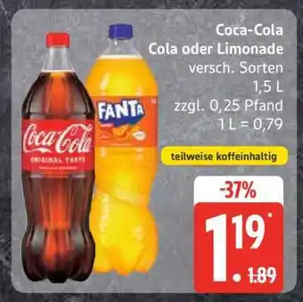 Edeka Coca-Cola oder Limonade Angebot