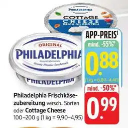 Edeka Philadelphia Frischkäsezubereitung oder Cottage Cheese Angebot