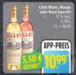 Edeka Lillet Blanc, Rouge oder Rosé Aperitif Angebot