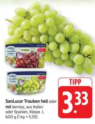 Edeka SanLucar Trauben Angebot