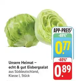 Edeka Unsere Heimat – echt & gut Eisbergsalat Angebot