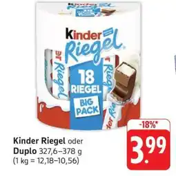 Edeka Kinder Riegel oder Duplo Angebot