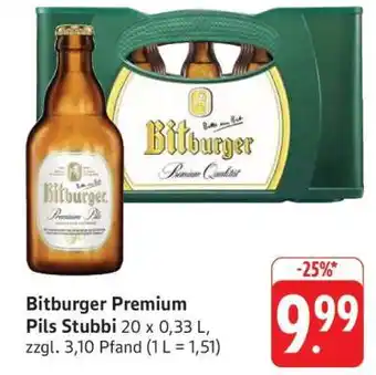 Edeka Bitburger Premium Pils Stubbi Angebot