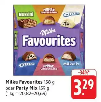 Edeka MILKA Favourites oder Party-Mix Angebot