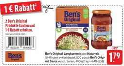 Edeka Ben’s Original Langkornreis oder Naturreis Angebot