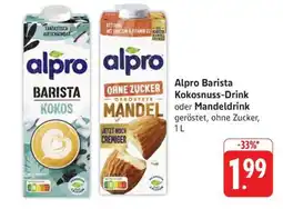 Edeka Alpro Barista Kokosnuss-Drink oder Mandeldrink Angebot