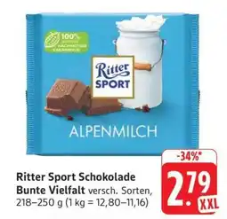 Edeka Ritter Sport Schokolade Bunte Vielfalt Angebot