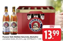 Edeka Paulaner Hefe-Weißbier Naturtrüb, Alkoholfrei Angebot