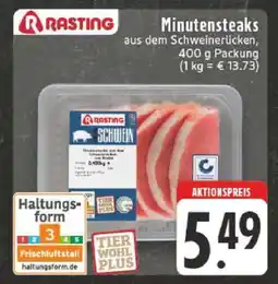 Edeka Minutensteaks aus dem Schweinerücken Angebot