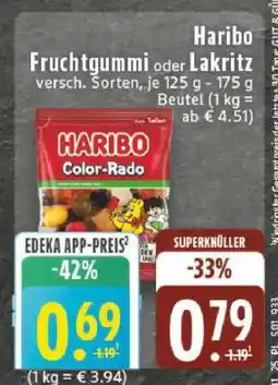 Edeka Haribo Fruchtgummi oder Lakritz Angebot