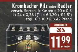 Edeka Krombacher Pils oder Radler Angebot