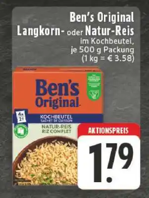 Edeka Ben's Original Langkorn- oder Natur-Reis Angebot