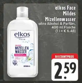 Edeka elkos Face Mildes Mizellenwasser Angebot