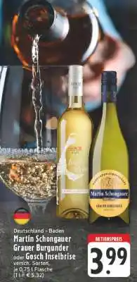 Edeka Martin Schongauer Grauer Burgunder oder Gosch Inselbrise Angebot