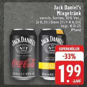 Edeka Jack Daniel’s Mixgetränk Angebot