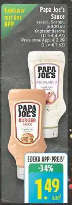 Edeka Papa Joe's Sauce Angebot