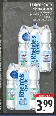 Edeka Rheinfels Quelle Mineralwasser Angebot