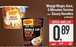 Edeka Maggi Magic Asia, 5 Minuten Terrine oder Saucy Noodles Angebot