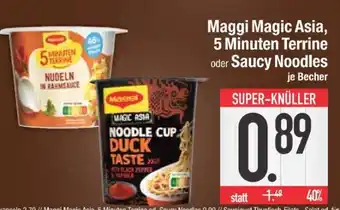 Edeka Maggi Magic Asia, 5 Minuten Terrine oder Saucy Noodles Angebot