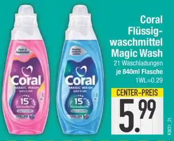 Edeka Coral Flüssigwaschmittel Magic Wash Angebot