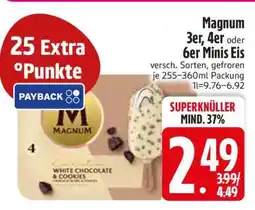 Edeka Magnum 3er, 4er oder 6er Minis Eis Angebot