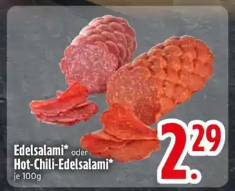 Edeka Edelsalami oder Hot-Chili-Edelsalami Angebot