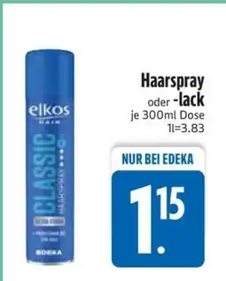 Edeka elkos Haarspray oder -lack Angebot