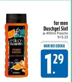 Edeka elkos for men Duschgel 5in1 Angebot