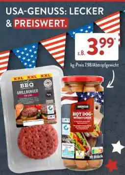 Aldi Süd XXL Grillburger & Hot Dog Würstchen Angebot