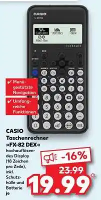 Kaufland CASIO Taschenrechner FX-82 DEX Angebot