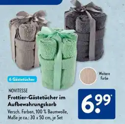 Aldi Süd Frottier-Gästetücher im Aufbewahrungskorb Angebot