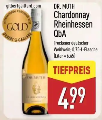 Aldi Nord DR. MUTH Chardonnay Rheinhessen QbA Angebot