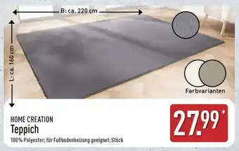 Aldi Nord HOME CREATION Teppich Angebot